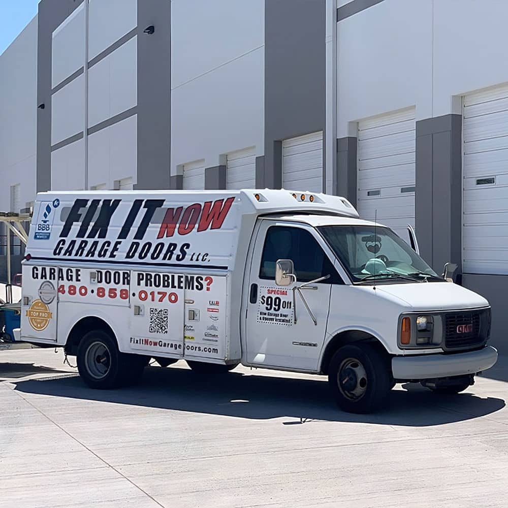 fix it now garage doors company truck